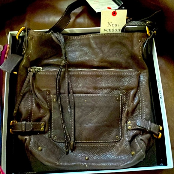 CHLOE VINTAGE Y2K Paddington Brown Leather Shoulder Bag Padlock Lock & Key RARE! - Picture 4 of 4